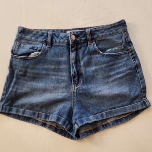 Pacsun Womens Distressed Mom Short Jean Shorts Medium Wash Size 30
